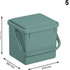 Rotho bio afvalemmer 4,5l mistletoe groen
