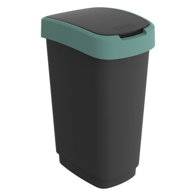 Rotho twist afvalbak 50l mistletoe groen antraciet