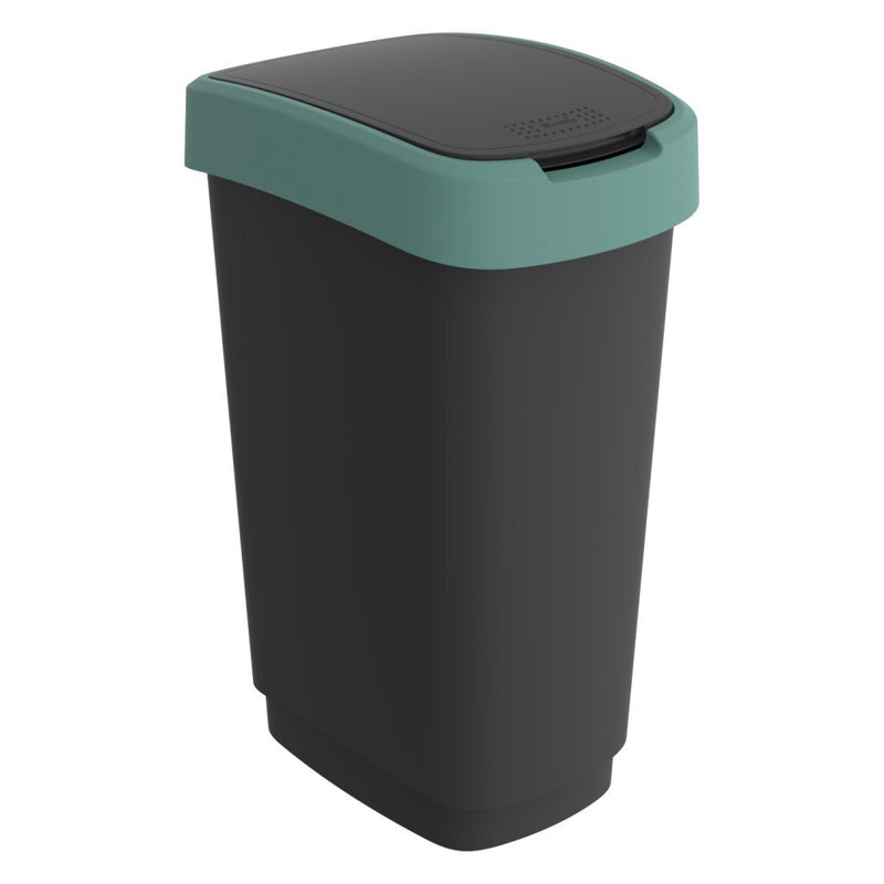 Rotho twist afvalbak 50l mistletoe groen antraciet