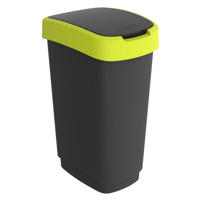 Rotho twist afvalbak 50l lime antraciet