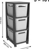 Rotho brisen design ladekast 3x16l wit