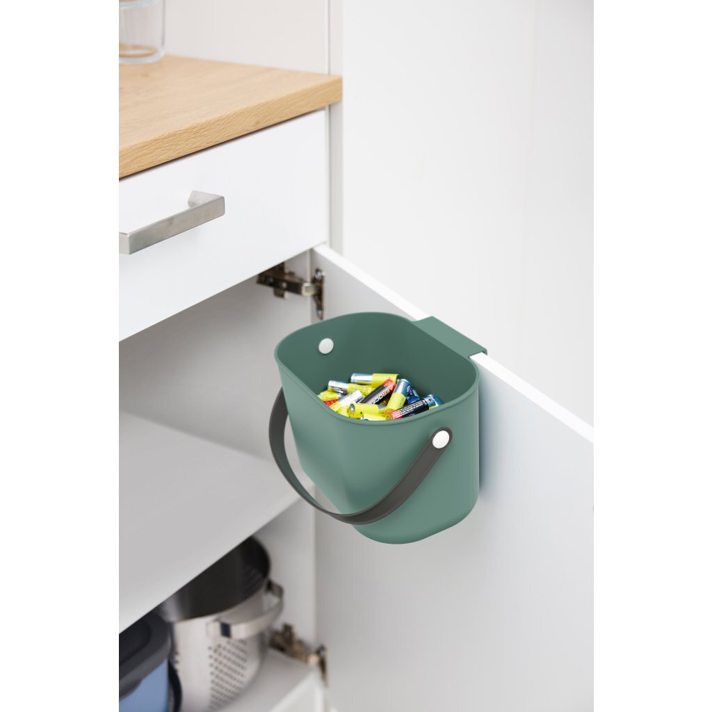 Rotho albula afvalscheiders - gft afvalbak - 3,2l - gerecycled materiaal - groen