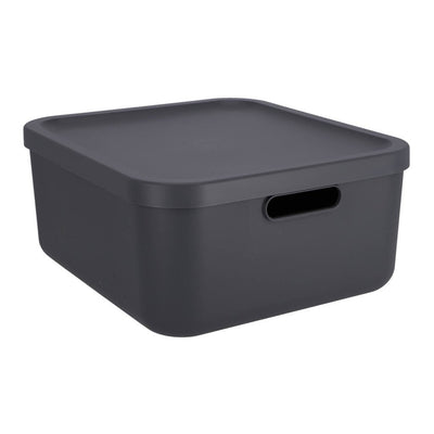 Rotho albula decoratie opbergbox 20l antraciet