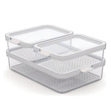Rotho cauma set koelkastorganizer 2.6l + 2x1.2l transprant - afbeelding 1