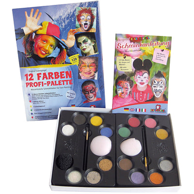 Eulenspiegel schminkset 12 kleuren 21-delig