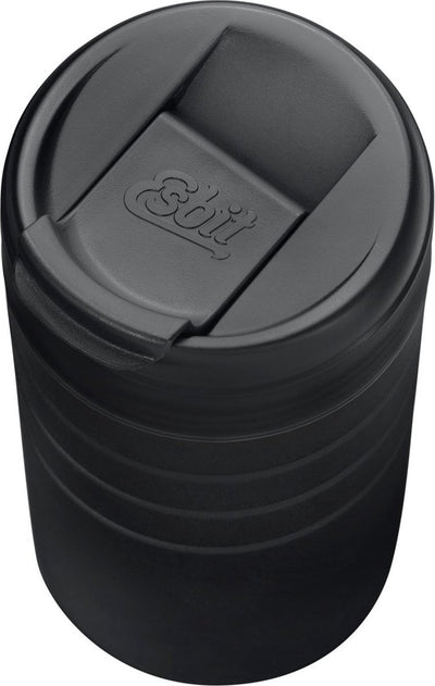 Esbit majoris thermosbeker - 450ml - mat zwart - fliptop deksel - rvs