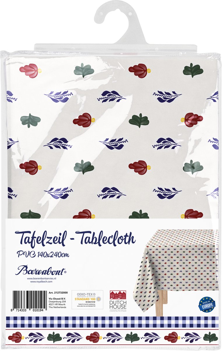 Royal boch boerenbont pvc tafelzeil verpakt 140x240cm
