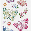 Creativ company diamond stickers - vlinders - zelfklevende glitter stickers - strass knutselstickers - feestelijke plakdiamant stickers - diy hobby decoratie stickers - 10x16 cm - 1 vel