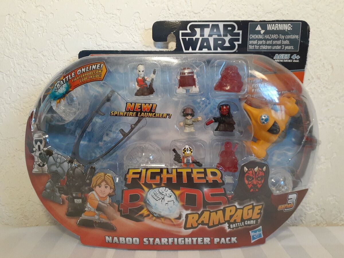 star wars fighter pods rampage battle game naboo starfighter 2012 series 3