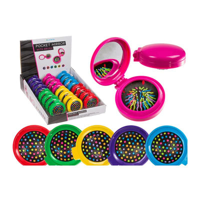 Out of the blue zakspiegeltje met haarborstel ø7cm