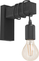 Eglo townshend wandlamp - e27 - 21,5 cm - hout - zwart