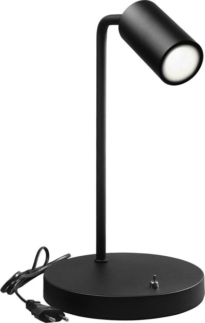 Maclean - bureaulamp - aan uit schakelaar - 55x90mm - gu10 - zwart