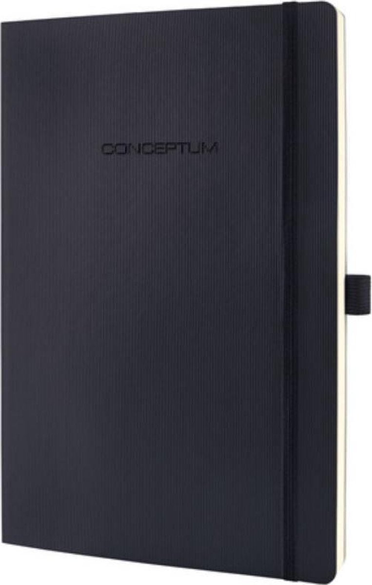 Sigel notitieboek conceptum pure a5 softcover zwart 194 pagina's 80 grams lijn