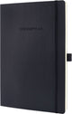 Sigel - notitieboek - conceptum pure - a5 - softcover - zwart - 194 pagina's - 80 grams - ruit - si-co320