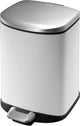 Eko - della pedaalemmer 6 liter - steel plastic - wit - prullenbak