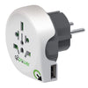 Q2 power 1.100110 reisadapter wereld-naar-europa usb geaard