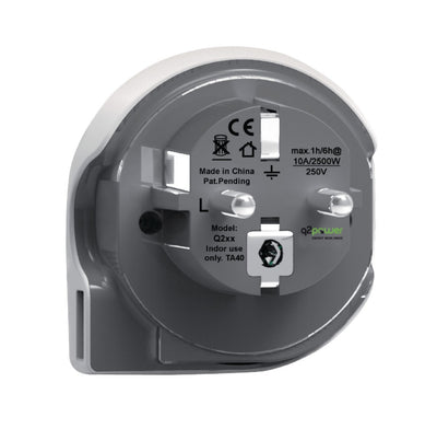 Q2 power 1.100110 reisadapter wereld-naar-europa usb geaard