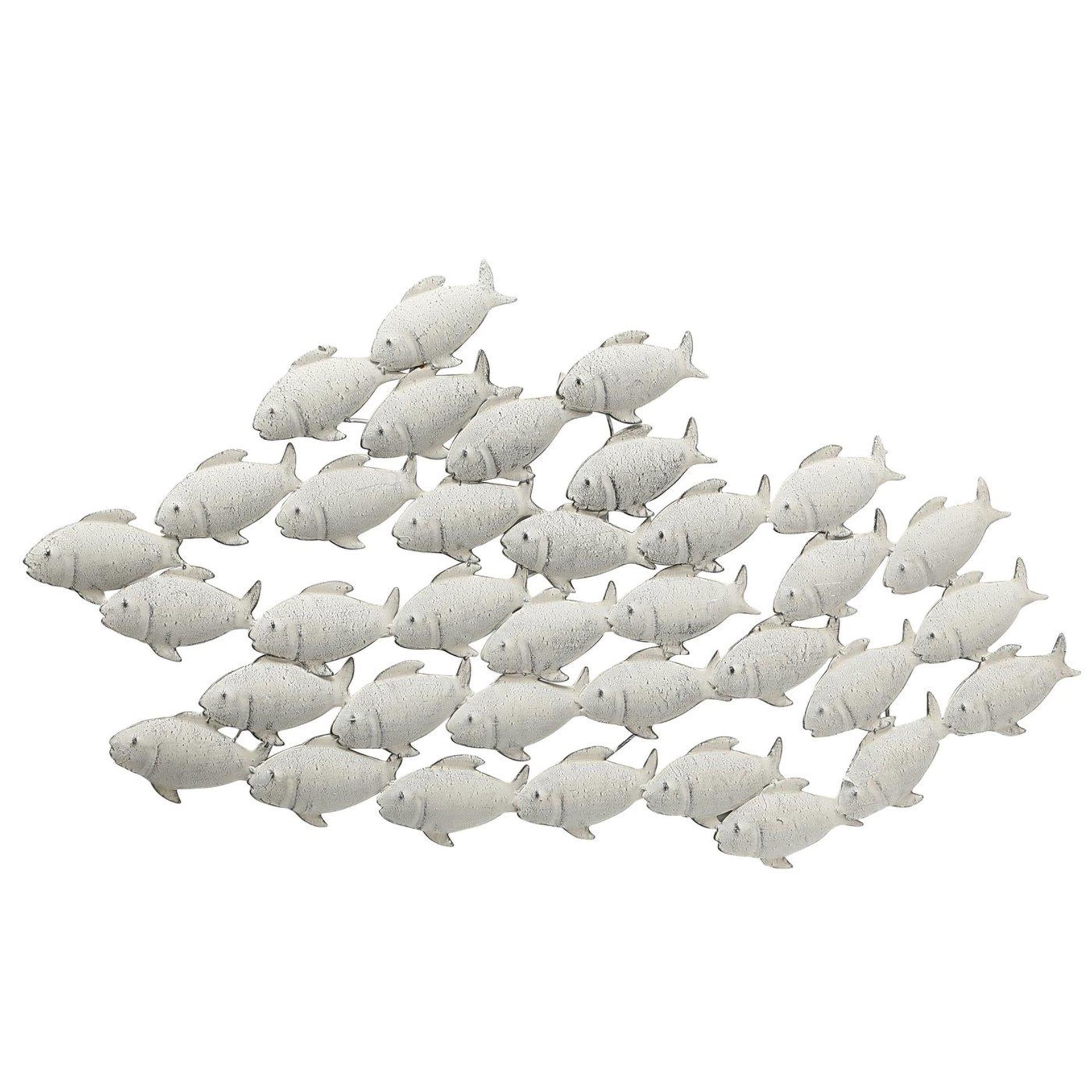 Boltze home wanddecoratie vissen metaal 97x53cm