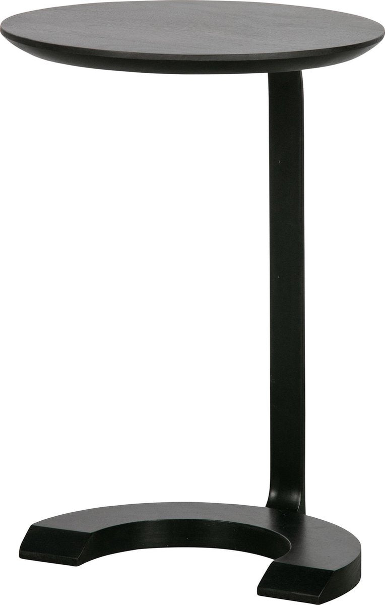 Woood floor bijzettafel - hout metaal - zwart - 57x39x39