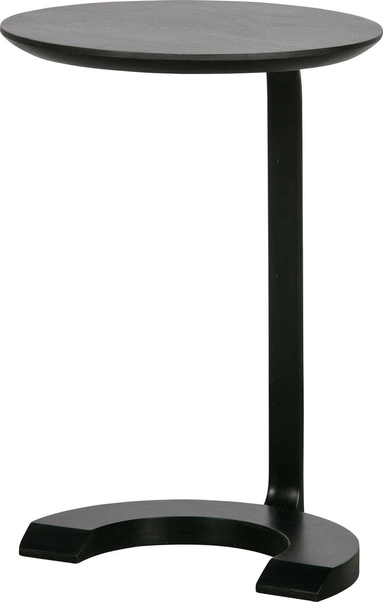 Woood floor bijzettafel - hout metaal - zwart - 57x39x39