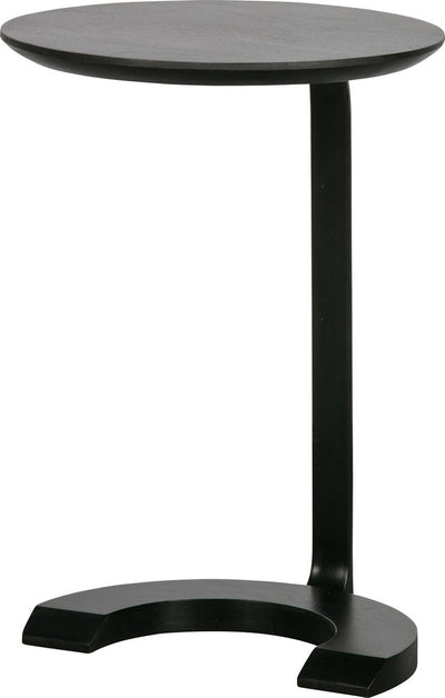 Woood floor bijzettafel - hout metaal - zwart - 57x39x39