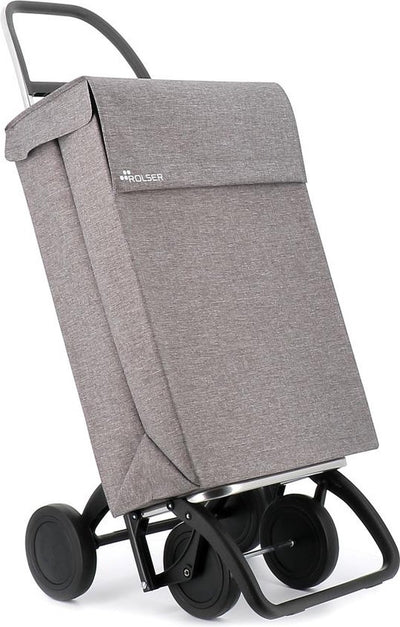 Rolser boodschappentrolley jean tweed - 4 wielen - grijs