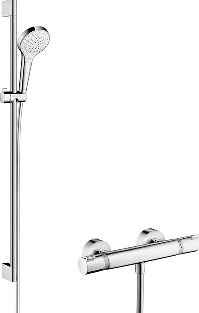 Hansgrohe croma s vario renovatieset 65 cm - comfort - ecostat thermostaat - select-knop bediening - chroom