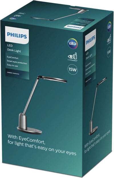 Philips led philips einstein bureaulamp - donkergrijs - lamp - bureau - kantoor- thuiswerken