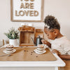 Poppie barista van teak hout. 4+