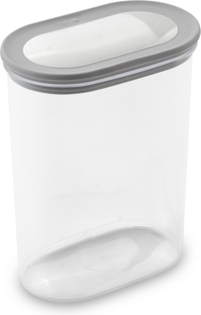 Curver dry grand chef – stapelbare voorraadbus met deksel – 1600 ml – transparant grijs