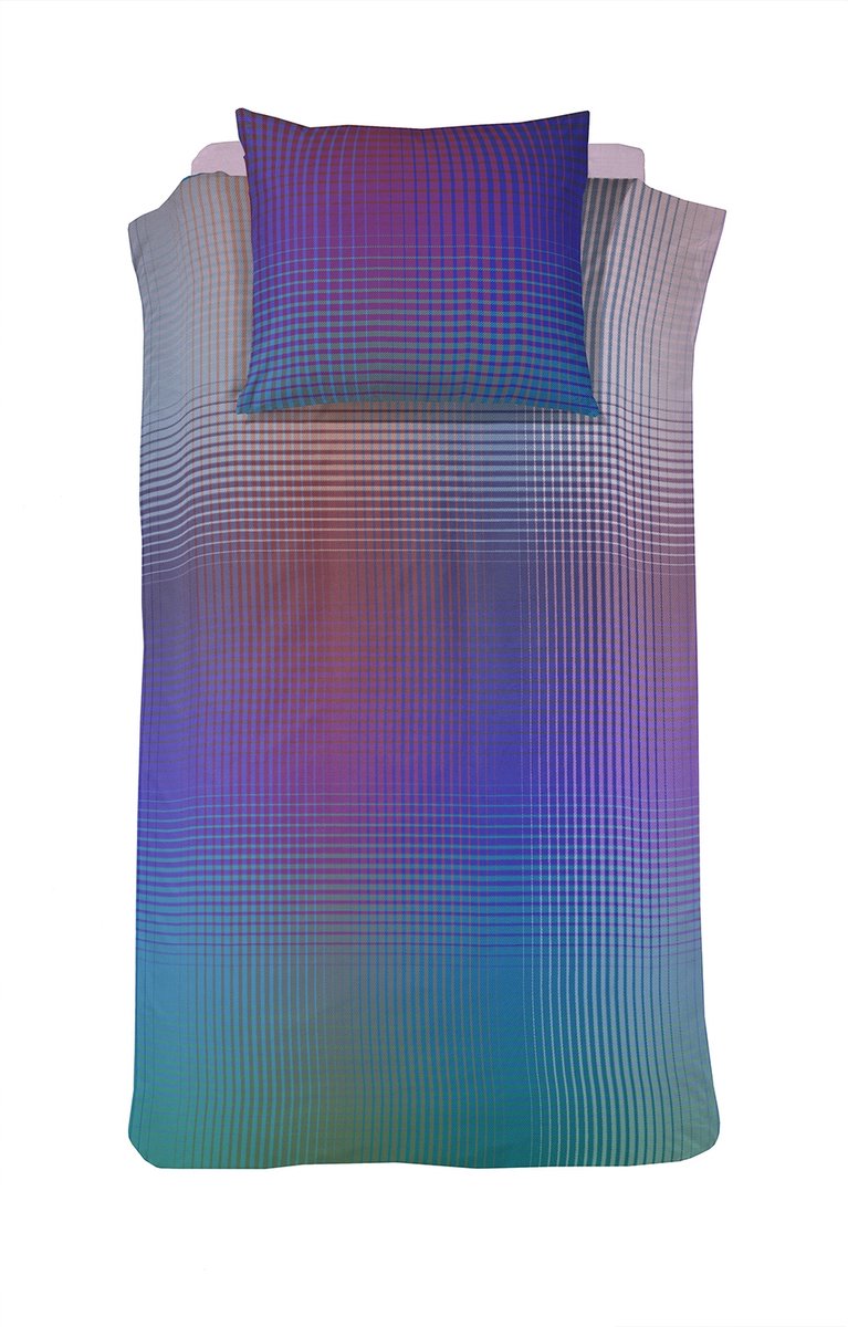 Damai dekbedovertrek rainbow - satijn - 140x200 220 cm - violet + 1 kussensloop 60x70