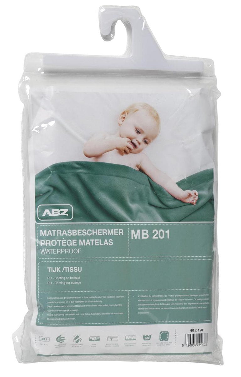 Abz waterdicht hoeslaken 70x140 cm - wit