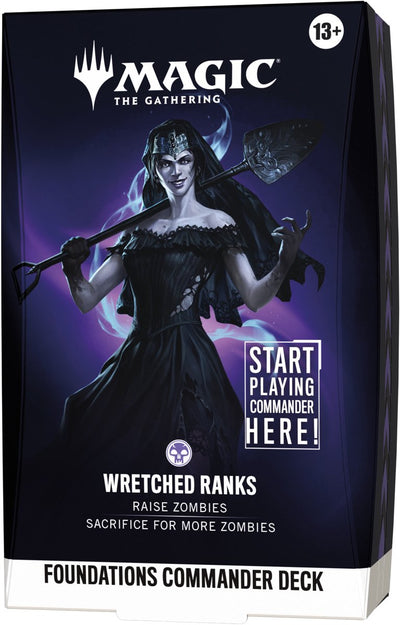 Magic the gathering magic: the gathering foundations commander deck - wretched ranks | 100-card starter commander deck + accessories
