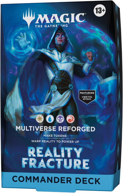 Magic the gathering magic: the gathering reality fracture commander deck - multiverse reforged | 100-card deck + accessories