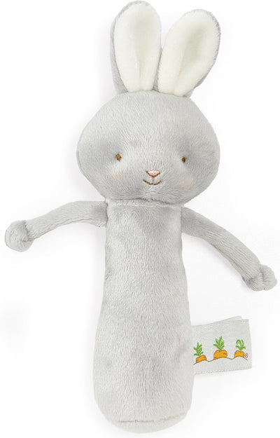 Bunnies by the bay rammelaar konijn - knuffel - geborduurde details - 15 cm - grijs