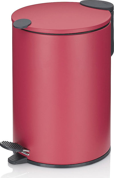 Kela pedaal afvalemmer, 3 l, pastel rood - | mats