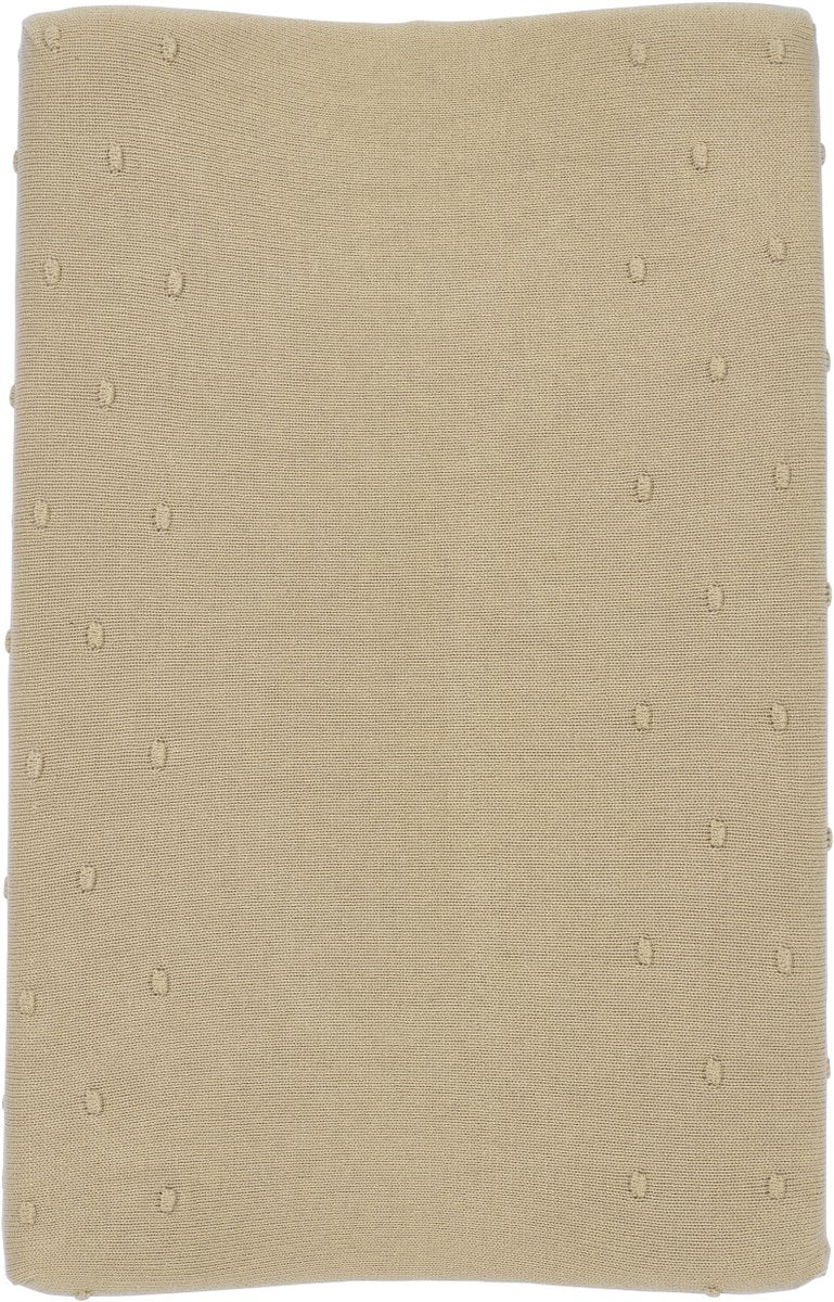 Meyco baby mini knots aankleedkussenhoes - sand - 50x70cm
