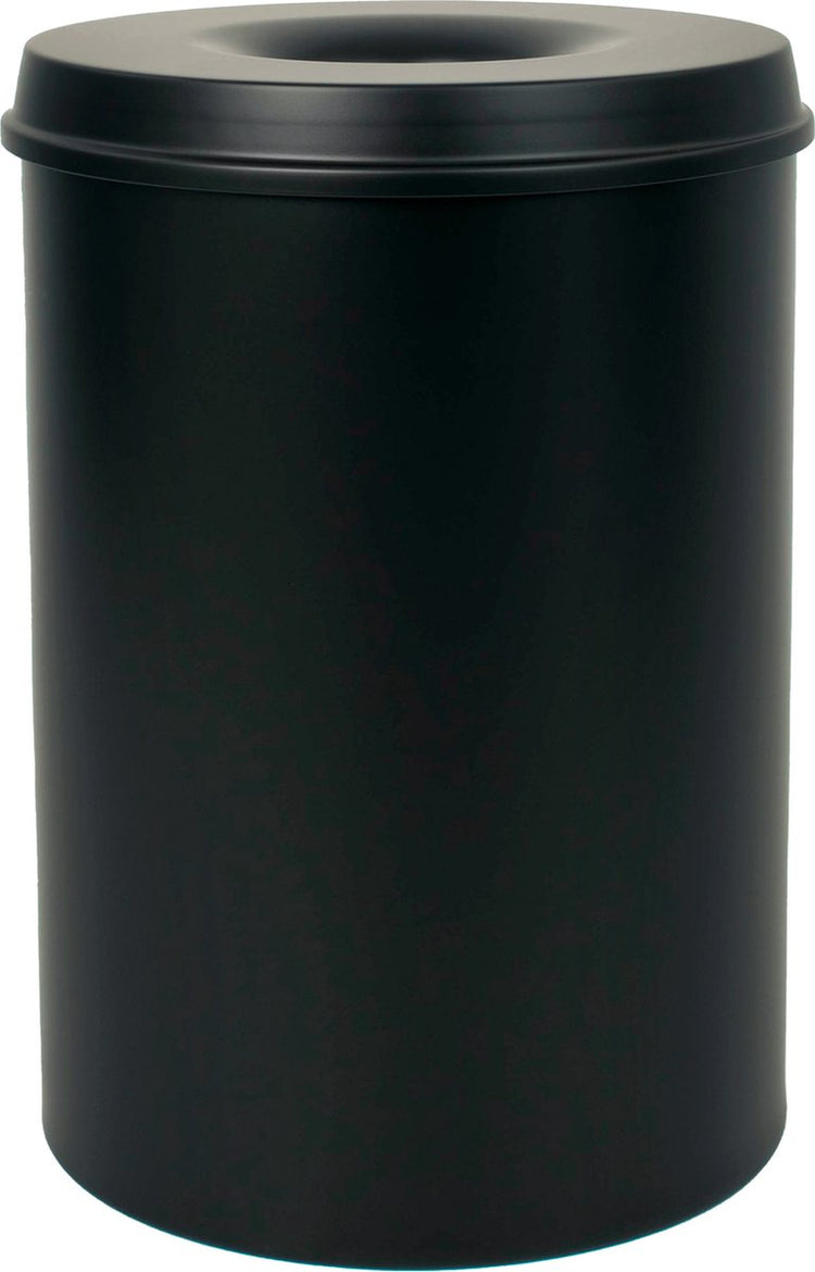V-part - vlamdovende papierbak 30 ltr - steel - zwart