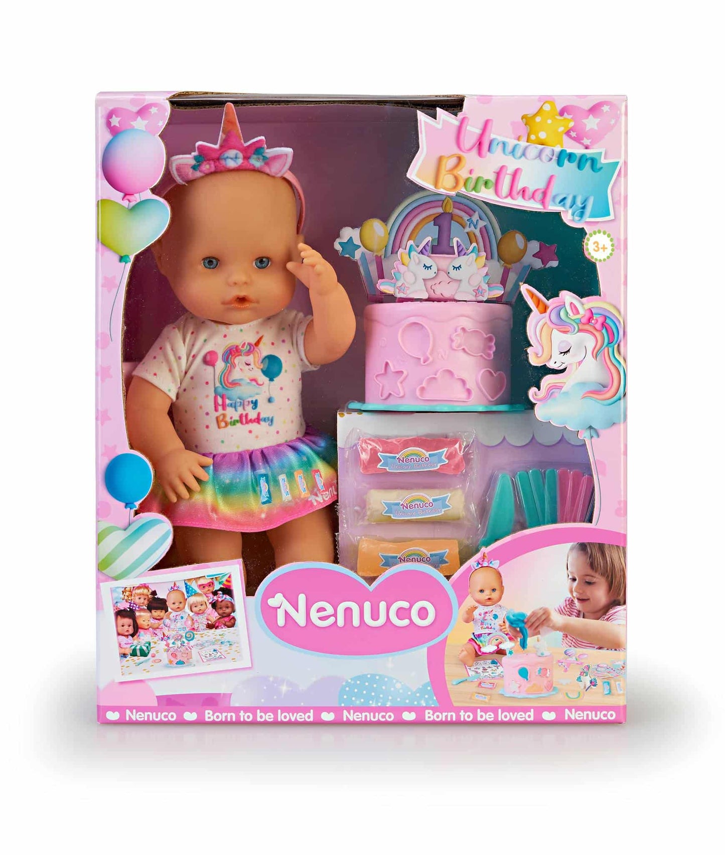 nenuco babypop eenhoorn ongeveer 35 cm groot