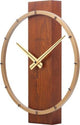 Nextime carl small – tafelklok wandklok – 34 × 27 cm – hout staal – bruin