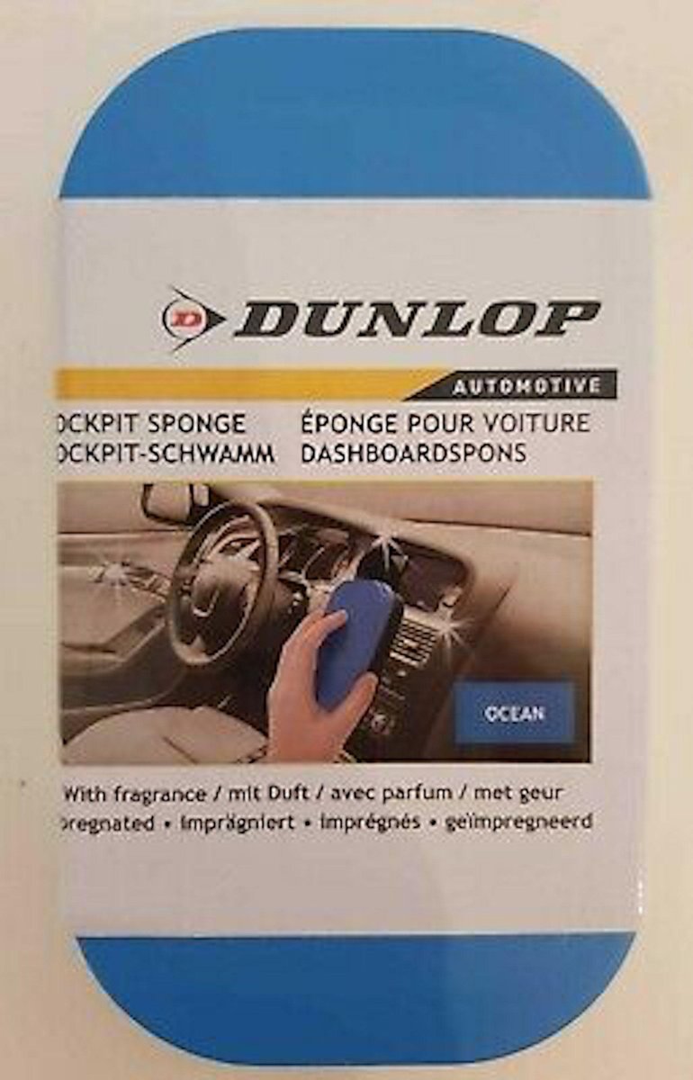 Dunlop auto dashboard spons - cockpit spons - geparfumeerde interieurolie - glansmiddel voor dashboard auto - oceangeur