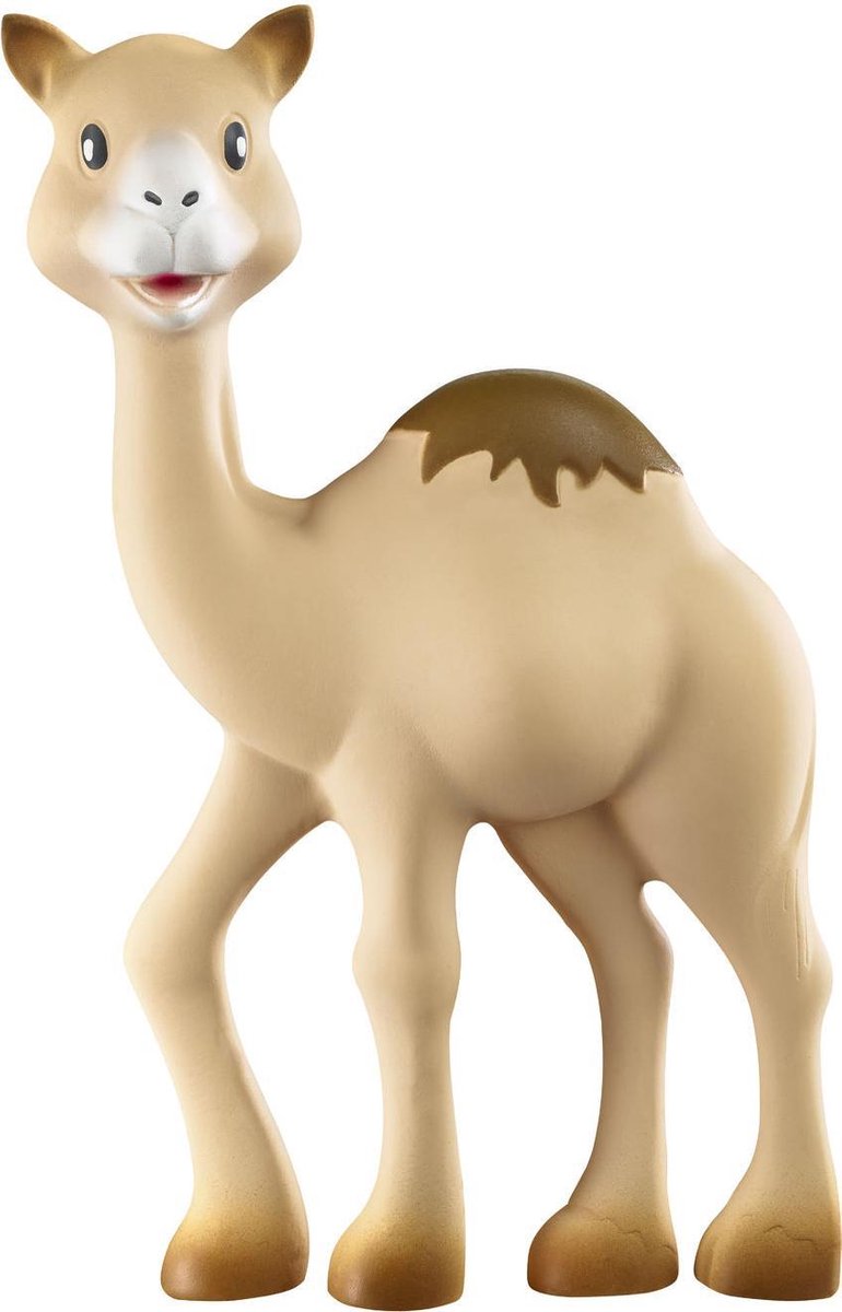 Sophie de giraf al thir de dromedaris - bijtspeeltje - bijtspeelgoed - baby speelgoed - kraamcadeau - babyshower cadeau - 100% natuurlijk rubber - vanaf 0 maanden - 18 cm - zand bruin