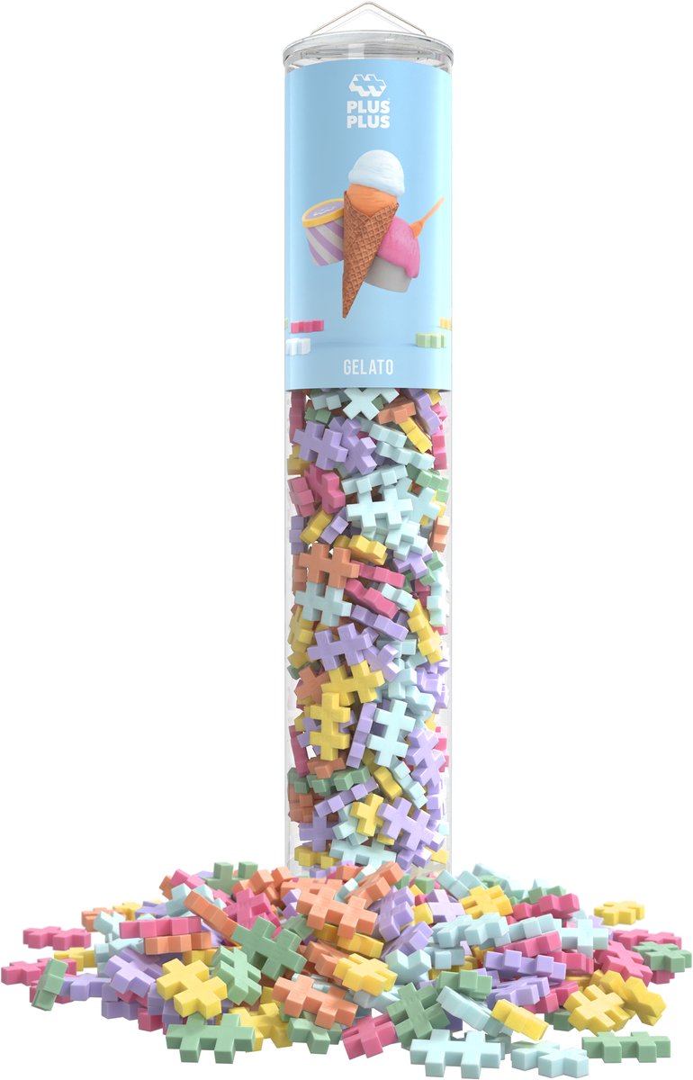 Plus-plus tube gelato roomijs mix – 240 delige bouwset – 4350 – bouwspeelgoed – constructiespeelgoed – set met bouwstenen – vanaf 5 jaar