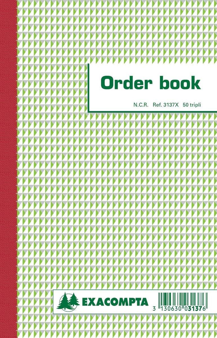 Exacompta orderboek 3137x - 21x13,5cm - 50b - tripli