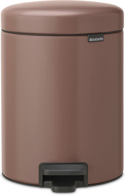 Brabantia newicon prullenbak - 5 liter - badkamer - satin taupe