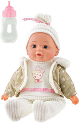Toi-toys lovely baby babypop winterkleren en flesje - afbeelding 1