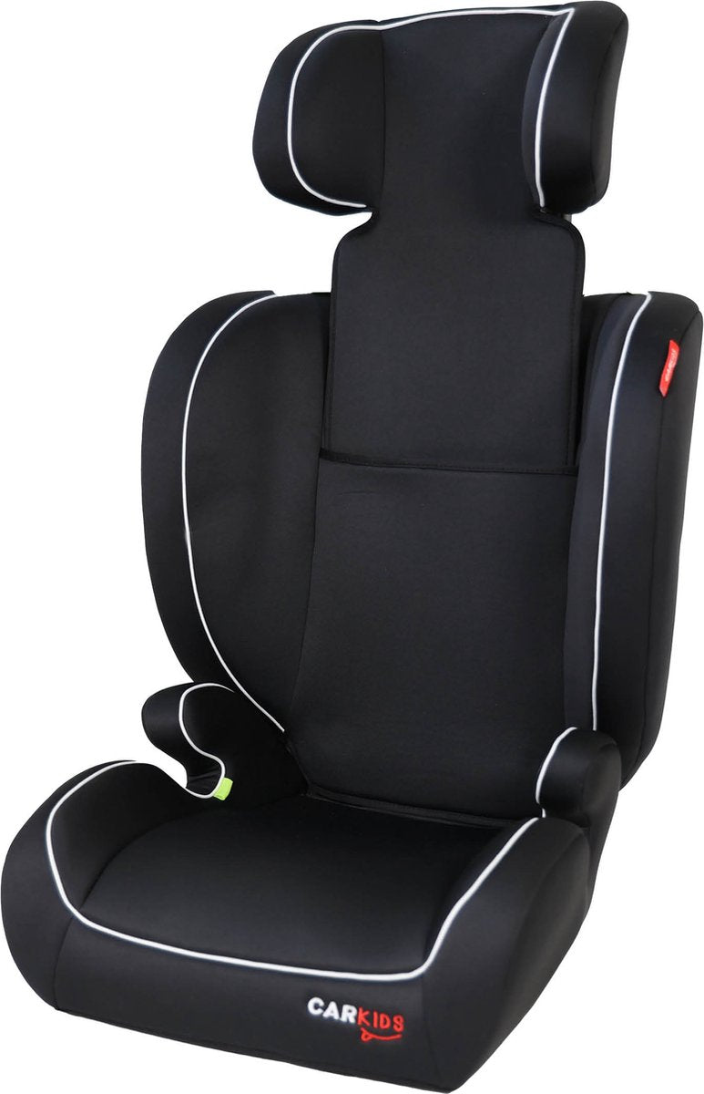Carkids i-size autostoeltje frankie - voldoet aan i-size r-129 norm - voor kinderen van 100 tot 150 cm - verstelbare hoofdsteun -flexibele installatiemogelijkheden - zwart wit