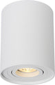 Lucide tube - plafondspot (plafondlamp) - ø 9,6 cm - 1xgu10 - wit