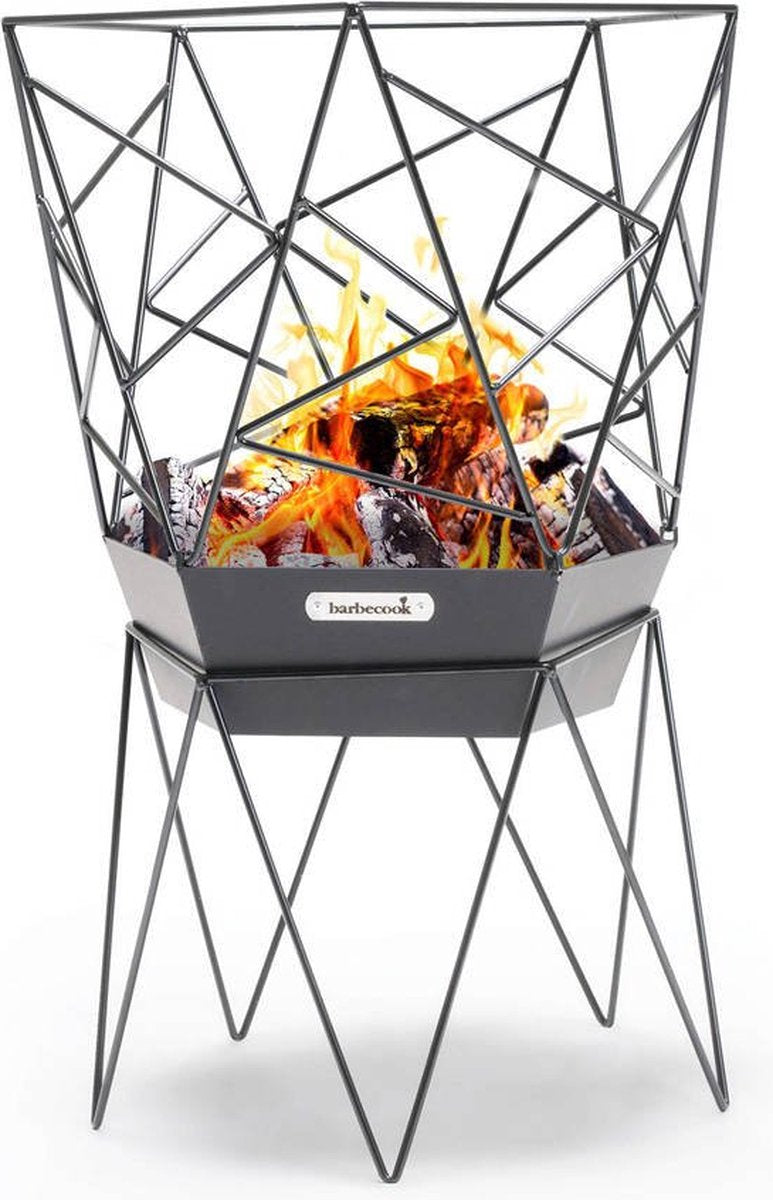 Barbecook sierra - vuurkorf - staal - zwart - 45x45x71cm
