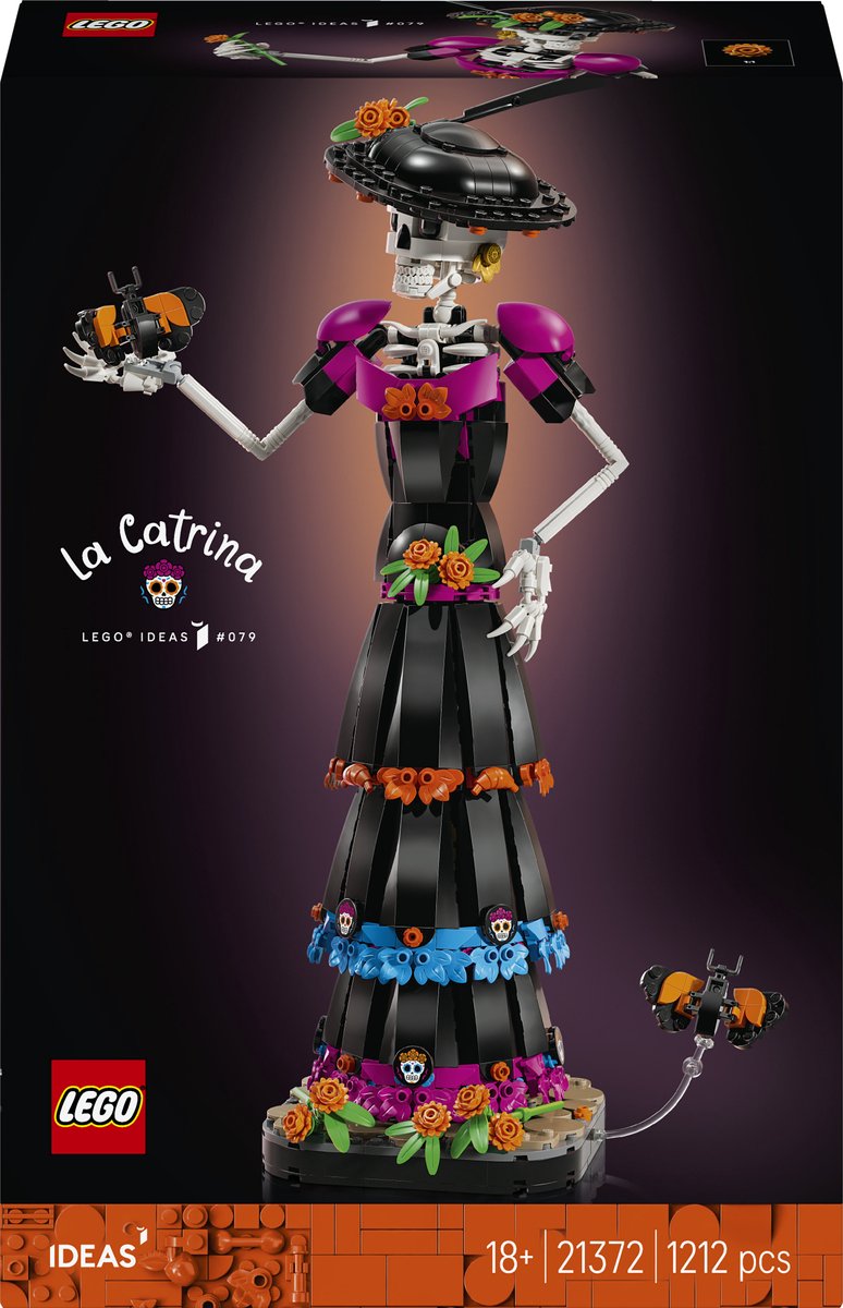 Lego ideas la catrina figuur bouwpakket voor volwassenen en woondecoratie 21372